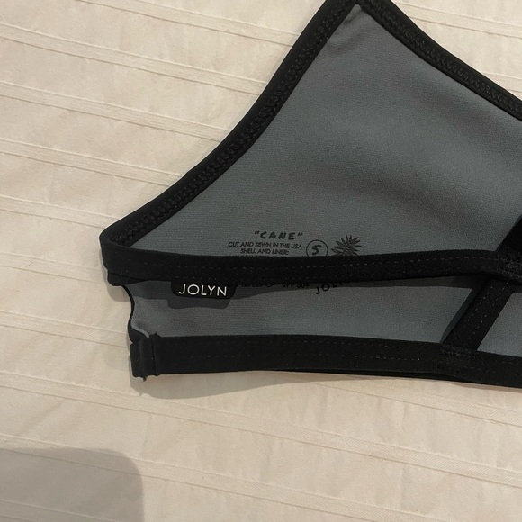 Jolyn Black Cane bikini top Size Small - Picture 4 of 5